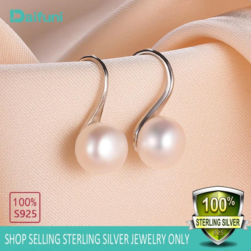 Daifuni 6MM Freshwater Pearl Earrings, 925 Sterling Silver Jewelry