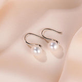 Daifuni 6MM Freshwater Pearl Earrings, 925 Sterling Silver Jewelry