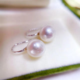 Daifuni 6MM Freshwater Pearl Earrings, 925 Sterling Silver Jewelry