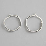 SHANICE Vintage Twist All-matched Hoop Earrings Silver