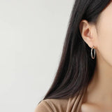 SHANICE Vintage Twist All-matched Hoop Earrings Silver