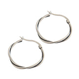 SHANICE Vintage Twist All-matched Hoop Earrings Silver