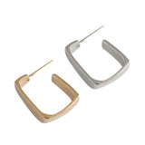 SHANICE 925 Sterling Silver Geometric Square Stud Earrings