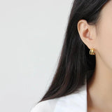 SHANICE S925 Silver Stud Earrings Multi-layer Circles Jewelry Gift