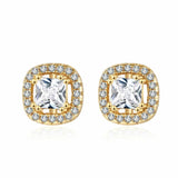 S925 Sterling Silver 4mm Zircon Stud Earrings for Women