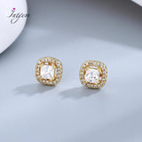 S925 Sterling Silver 4mm Zircon Stud Earrings for Women