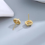 S925 Sterling Silver 4mm Zircon Stud Earrings for Women