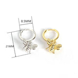 925 Silver Bee Insect Tassel Drop Earrings Women Punk Rock Fine Jewelry