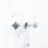 Star Stud Earrings 925 Silver Zirconia Europe Style Fine Jewelry