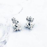 Star Stud Earrings 925 Silver Zirconia Europe Style Fine Jewelry