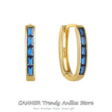 925 Sterling Silver CZ Hoop Earrings for Women