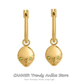 925 Silver Alien Rocket Hoop Earrings Dangle Punk Gift Jewelry