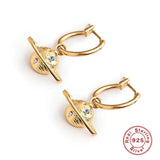 925 Silver Alien Rocket Hoop Earrings Dangle Punk Gift Jewelry