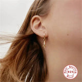 925 Silver Alien Rocket Hoop Earrings Dangle Punk Gift Jewelry