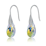Melodi 925 Silver Drop Earrings with Austrian Crystal for Women