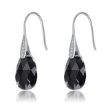 Melodi 925 Silver Drop Earrings with Austrian Crystal for Women