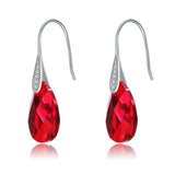 Melodi 925 Silver Drop Earrings with Austrian Crystal for Women