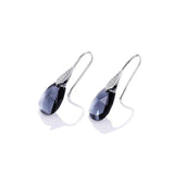 Melodi 925 Silver Drop Earrings with Austrian Crystal for Women