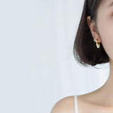 925 Silver Star Tassel Charm Hoop Earring Wedding Jewelry Gift
