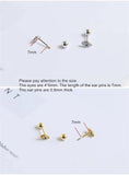 925 Silver Devil's Eye Heart Stud Earring