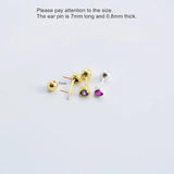 925 Silver Devil's Eye Heart Stud Earring