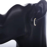 925 Sterling Silver Water Drop Earrings Zircon Arc Wedding Jewelry
