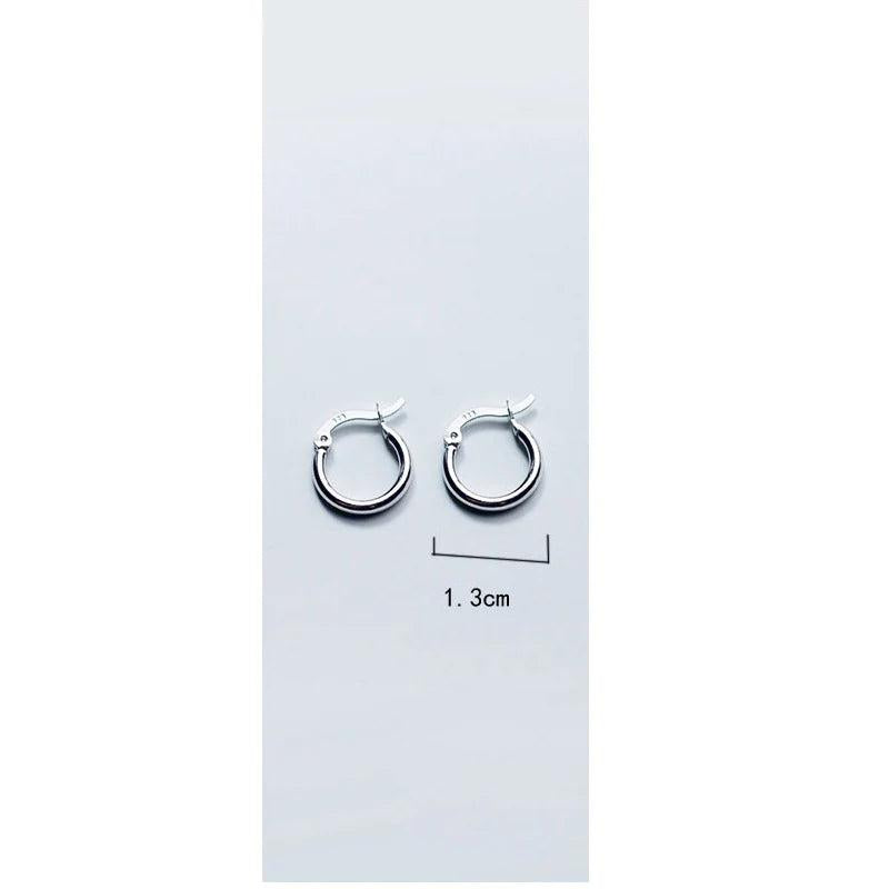 925 Silver Hoop Earrings for Women Minimalist Jewelry