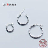 925 Silver Hoop Earrings for Women Minimalist Jewelry