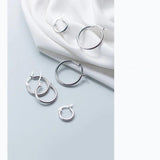 925 Silver Hoop Earrings for Women Minimalist Jewelry