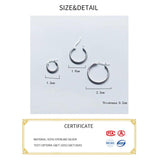 925 Silver Hoop Earrings for Women Minimalist Jewelry