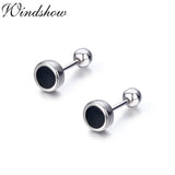 925 Silver Stud Earrings Screw Back for Women Girls Kids