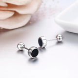 925 Silver Stud Earrings Screw Back for Women Girls Kids