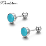 925 Silver Stud Earrings Screw Back for Women Girls Kids