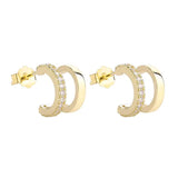 925 Silver Half Round Piercing Earring For Women