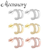 925 Silver Half Round Piercing Earring For Women