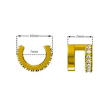 925 Silver Half Round Piercing Earring For Women