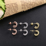 925 Silver Half Round Piercing Earring For Women