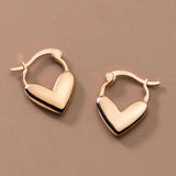 925 Silver Heart-Shaped Buckle Hoop Earrings for Women