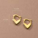 925 Silver Heart-Shaped Buckle Hoop Earrings for Women