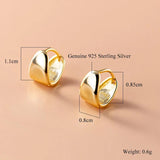 925 Sterling Silver Round Hoop Earrings Wedding Party Gift