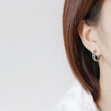 S925 Vintage Chain Earrings Women Small Big Silver Jewelry