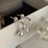 SHANICE S925 Sterling Silver Minimalist Stud Earrings for Girls