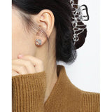 Geometric Hollow Square S925 Sterling Silver Stud Earrings