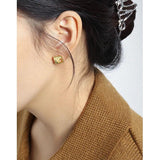 Geometric Hollow Square S925 Sterling Silver Stud Earrings