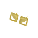 Geometric Hollow Square S925 Sterling Silver Stud Earrings