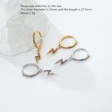 925 Silver Opal Slub Zircon Drop Earring