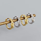 925 Silver Hand Knotted Piercing Ear Buckle Unisex Hoop Earrings