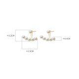 925 Silver Pearl Hanging Stud Earrings for Women