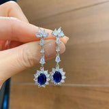 Paraiba Tourmaline Emerald Ruby Earrings for Women