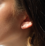 14K Filled Tiny Pearl Studs Earrings Tarnish Resistant Earrings For Women